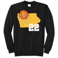 Clark Iowa Map 22 Basketball Lover Sweatshirt