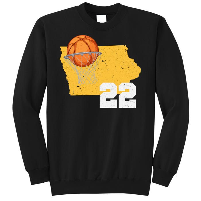 Clark Iowa Map 22 Basketball Lover Sweatshirt