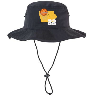 Clark Iowa Map 22 Basketball Lover Bucket Hat