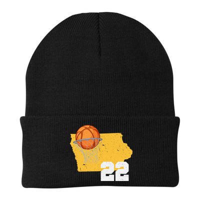 Clark Iowa Map 22 Basketball Lover Beanie