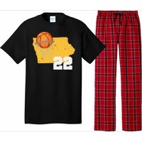 Clark Iowa Map 22 Basketball Lover Pajama Set