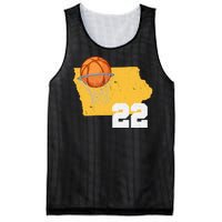 Clark Iowa Map 22 Basketball Lover Mesh Reversible Basketball Jersey Tank