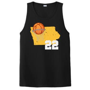 Clark Iowa Map 22 Basketball Lover PosiCharge Competitor Tank