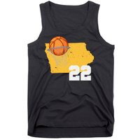 Clark Iowa Map 22 Basketball Lover Tank Top