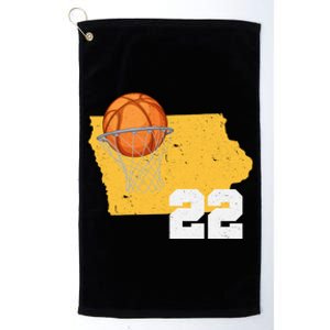 Clark Iowa Map 22 Basketball Lover Platinum Collection Golf Towel