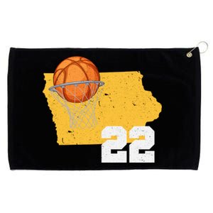 Clark Iowa Map 22 Basketball Lover Grommeted Golf Towel