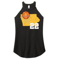 Clark Iowa Map 22 Basketball Lover Women's Perfect Tri Rocker Tank