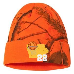 Clark Iowa Map 22 Basketball Lover Kati Licensed 12" Camo Beanie