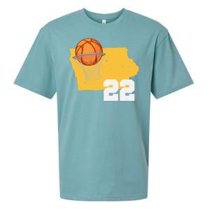 Clark Iowa Map 22 Basketball Lover Sueded Cloud Jersey T-Shirt