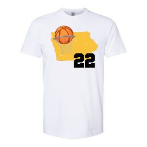 Clark Iowa Map 22 Basketball Lover Softstyle CVC T-Shirt