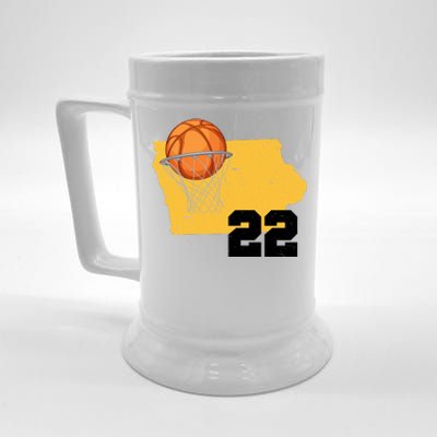 Clark Iowa Map 22 Basketball Lover Beer Stein