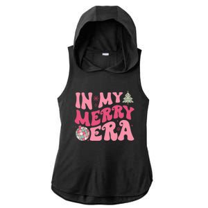 Christmas In My Merry Era Xmas Holiday Christmas Ladies PosiCharge Tri-Blend Wicking Draft Hoodie Tank