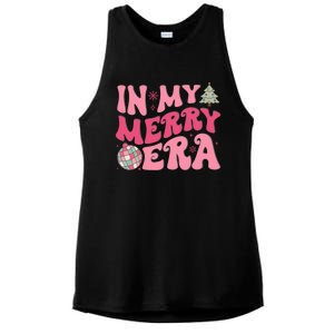 Christmas In My Merry Era Xmas Holiday Christmas Ladies PosiCharge Tri-Blend Wicking Tank