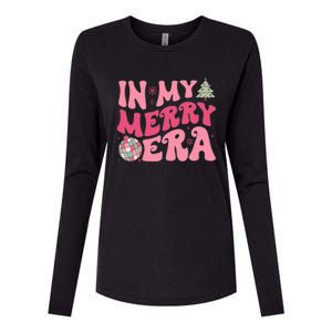 Christmas In My Merry Era Xmas Holiday Christmas Womens Cotton Relaxed Long Sleeve T-Shirt