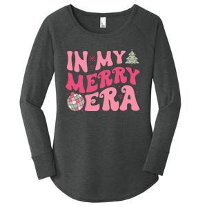 Christmas In My Merry Era Xmas Holiday Christmas Women's Perfect Tri Tunic Long Sleeve Shirt