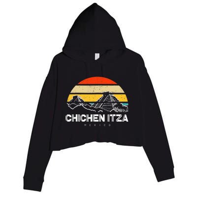 Chichen Itza Mexico Vacation Crop Fleece Hoodie