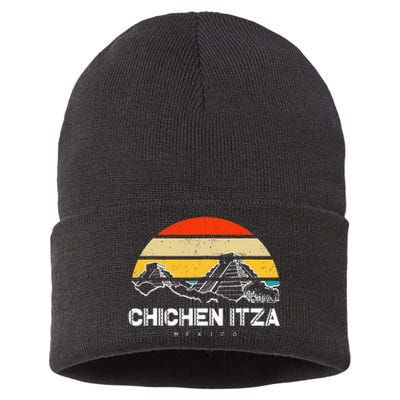 Chichen Itza Mexico Vacation Sustainable Knit Beanie