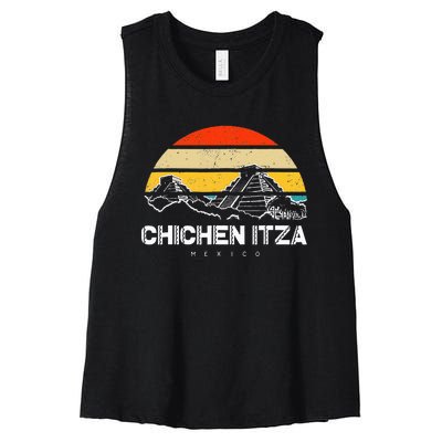 Chichen Itza Mexico Vacation Women's Racerback Cropped Tank