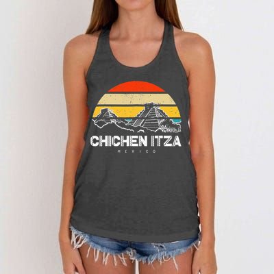 Chichen Itza Mexico Vacation Women's Knotted Racerback Tank