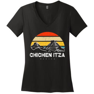 Chichen Itza Mexico Vacation Women's V-Neck T-Shirt