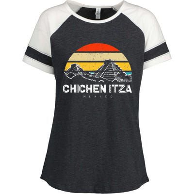 Chichen Itza Mexico Vacation Enza Ladies Jersey Colorblock Tee