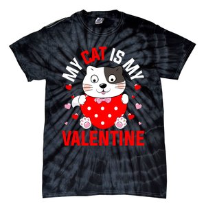 Cat Is My Valentine Tie-Dye T-Shirt