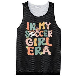 Cute In My Soccer Era Retro Groovy Soccer Mesh Reversible Basketball Jersey Tank