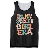 Cute In My Soccer Era Retro Groovy Soccer Mesh Reversible Basketball Jersey Tank