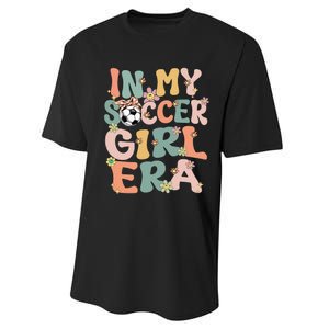 Cute In My Soccer Era Retro Groovy Soccer Performance Sprint T-Shirt