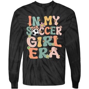 Cute In My Soccer Era Retro Groovy Soccer Tie-Dye Long Sleeve Shirt