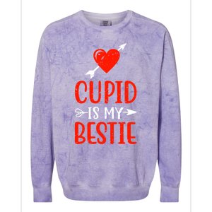 Cupid Is My Bestie Funny Cupid Enthusiast Valentine Love Great Gift Colorblast Crewneck Sweatshirt