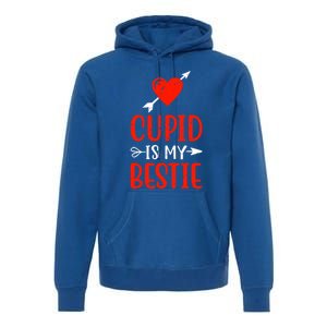 Cupid Is My Bestie Funny Cupid Enthusiast Valentine Love Great Gift Premium Hoodie