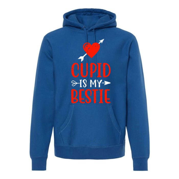 Cupid Is My Bestie Funny Cupid Enthusiast Valentine Love Great Gift Premium Hoodie