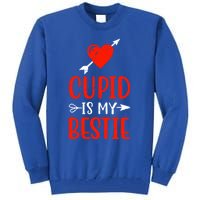 Cupid Is My Bestie Funny Cupid Enthusiast Valentine Love Great Gift Tall Sweatshirt