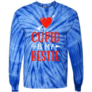 Cupid Is My Bestie Funny Cupid Enthusiast Valentine Love Great Gift Tie-Dye Long Sleeve Shirt