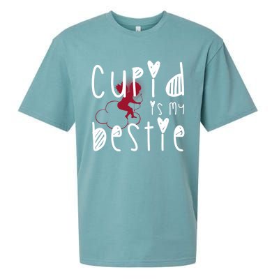 Cupid Is My Bestie Cute Gift Sueded Cloud Jersey T-Shirt