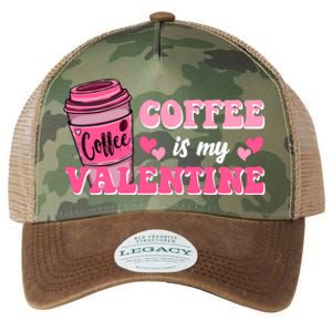 Coffee Is My Valentine Retro Cute Legacy Tie Dye Trucker Hat