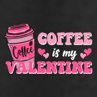 Coffee Is My Valentine Retro Cute 7 Panel Mesh Trucker Snapback Hat