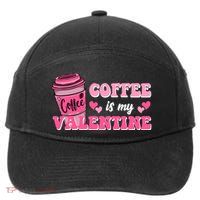 Coffee Is My Valentine Retro Cute 7-Panel Snapback Hat