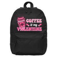 Coffee Is My Valentine Retro Cute 16 in Basic Backpack