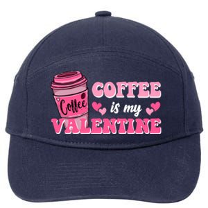 Coffee Is My Valentine Retro Cute 7-Panel Snapback Hat