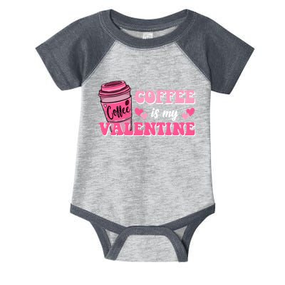 Coffee Is My Valentine Retro Cute Infant Baby Jersey Bodysuit