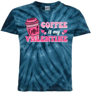 Coffee Is My Valentine Retro Cute Kids Tie-Dye T-Shirt