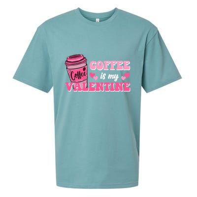 Coffee Is My Valentine Retro Cute Sueded Cloud Jersey T-Shirt