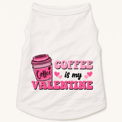 Coffee Is My Valentine Retro Cute Doggie Tank