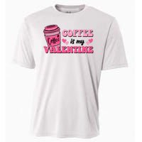 Coffee Is My Valentine Retro Cute Cooling Performance Crew T-Shirt