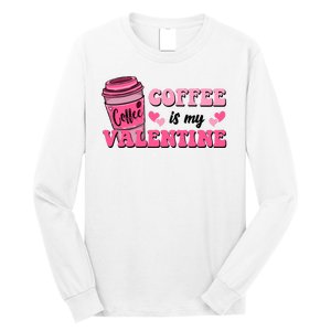 Coffee Is My Valentine Retro Cute Long Sleeve Shirt