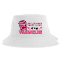 Coffee Is My Valentine Retro Cute Sustainable Bucket Hat