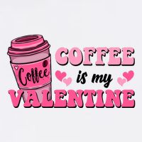 Coffee Is My Valentine Retro Cute Button