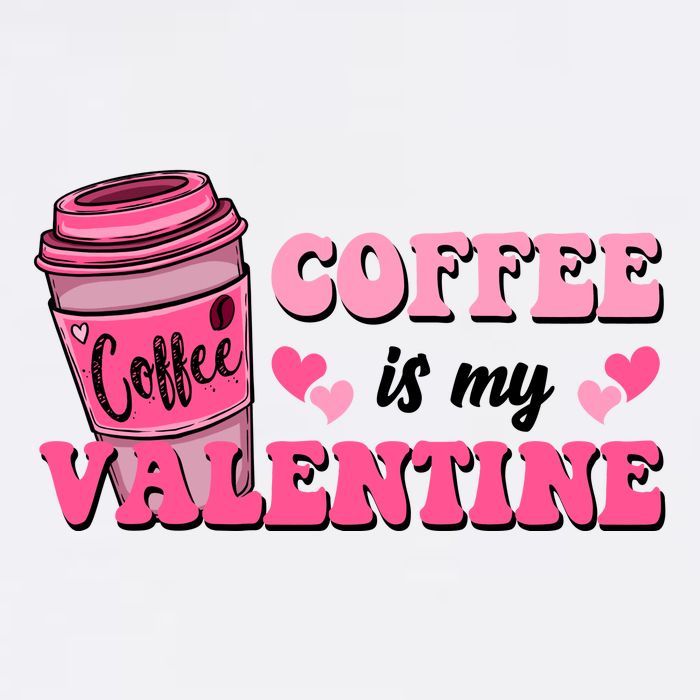Coffee Is My Valentine Retro Cute Button